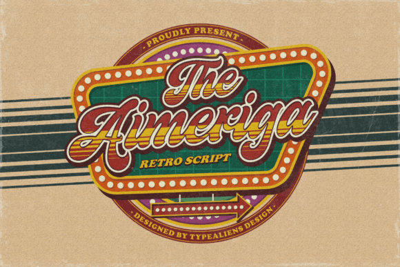 Aimeriga: A Vintage Script Font That Brings Retro Charm to Branding