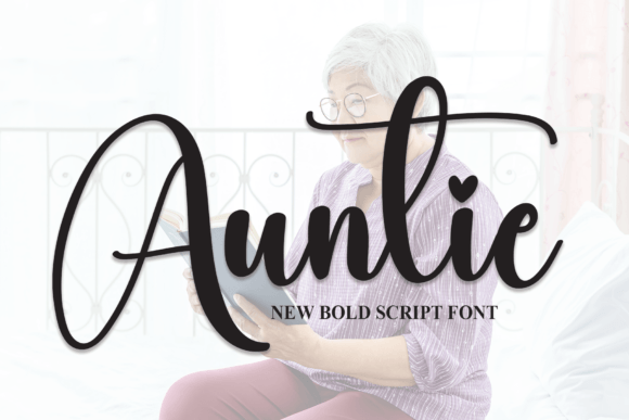 Auntie: A Bold Script Font for Playful Editorial Design