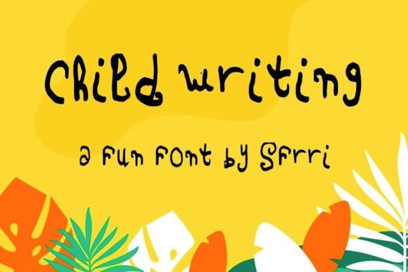 Child Writing: A Playful Handwritten Font for Digital Design