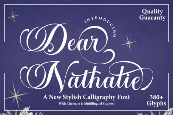 Dear Nathalie: A Stylish Script Font for Elegant Editorial Design