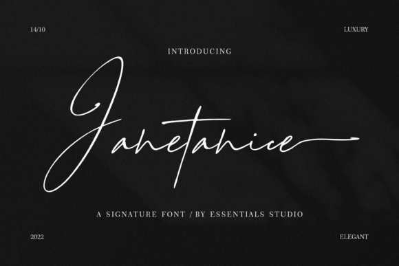 Janetanice: A Luxurious Script Font for Elegant Web Design