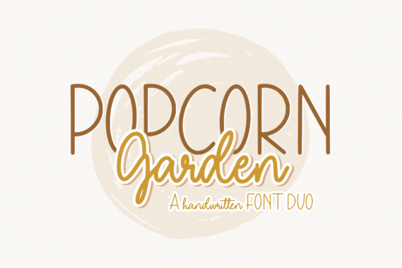 Popcorn Garden Duo: A Playful Handwritten Font for Creative Branding