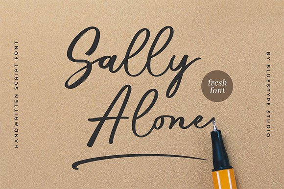 Sally Alone: A Handwritten Font for Crafters and Makers