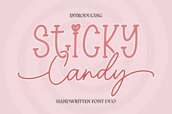 Sticky Candy Duo: A Chic Handwritten Font for Modern Marketing Visuals