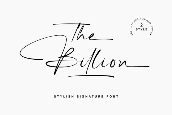 The Billion: A Clean Script Font for Modern Branding Projects
